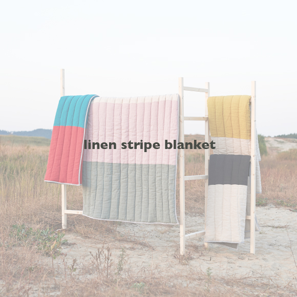 linen stripe blanket lookbook